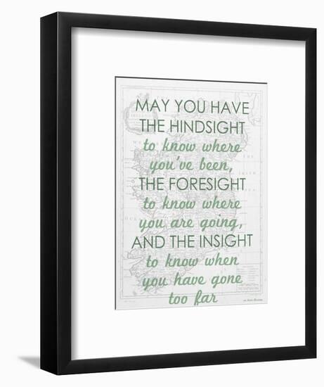 An Irish Blessing on Hindsight, Foresight & Insight - 1741, Ireland Map-null-Framed Giclee Print