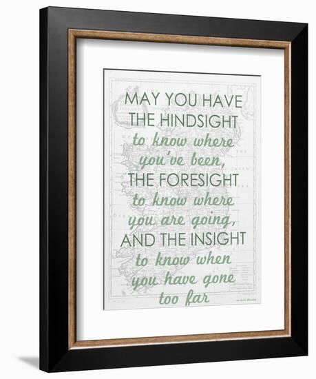 An Irish Blessing on Hindsight, Foresight & Insight - 1741, Ireland Map-null-Framed Giclee Print