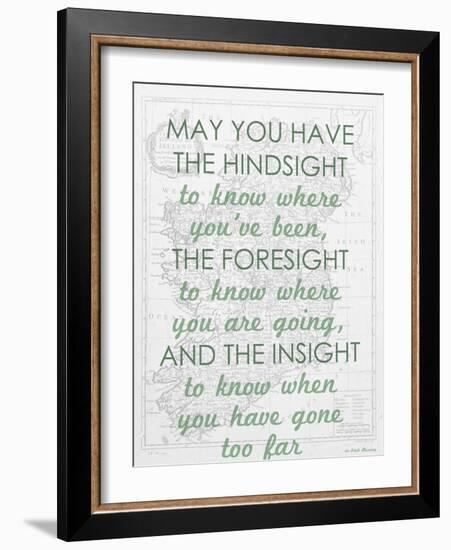 An Irish Blessing on Hindsight, Foresight & Insight - 1741, Ireland Map-null-Framed Giclee Print