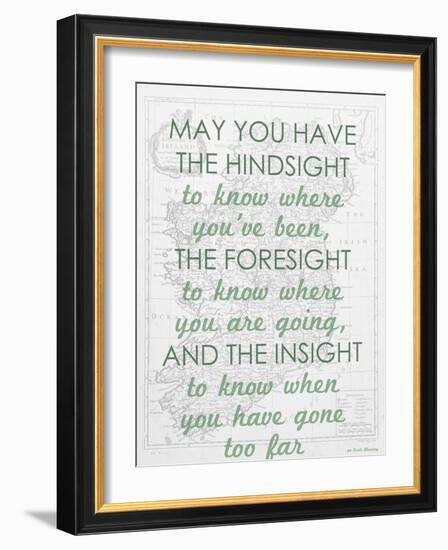 An Irish Blessing on Hindsight, Foresight & Insight - 1741, Ireland Map-null-Framed Giclee Print