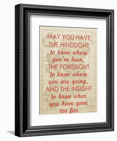 An Irish Blessing on Hindsight, Foresight & Insight - 1741, Ireland Map-null-Framed Giclee Print