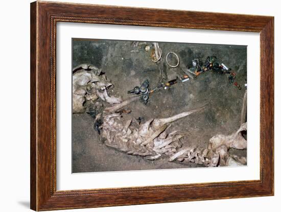 An Iron Age woman's grave from Denmark, 3rd century BC Artist: Unknown-Unknown-Framed Giclee Print