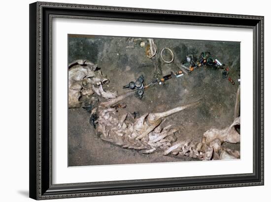 An Iron Age woman's grave from Denmark, 3rd century BC Artist: Unknown-Unknown-Framed Giclee Print