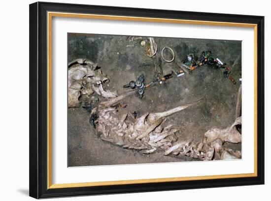 An Iron Age woman's grave from Denmark, 3rd century BC Artist: Unknown-Unknown-Framed Giclee Print