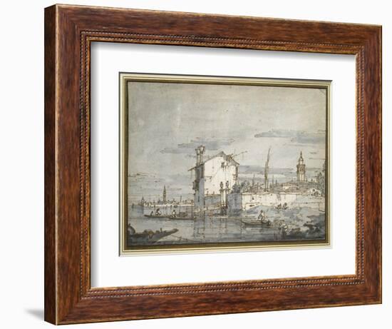 An Island in the Lagoon-Canaletto-Framed Giclee Print