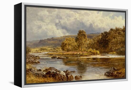 An Island on the LLugwy Just Below Capel Curig, North Wales-Benjamin Williams Leader-Framed Premier Image Canvas