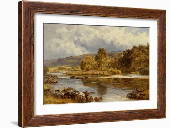 An Island on the LLugwy Just Below Capel Curig, North Wales-Benjamin Williams Leader-Framed Giclee Print