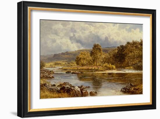 An Island on the LLugwy Just Below Capel Curig, North Wales-Benjamin Williams Leader-Framed Giclee Print