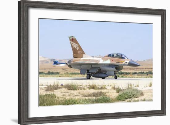 An Israeli Air Force F-16AB Netz Taxiing at Nevatim Air Force Base-Stocktrek Images-Framed Photographic Print