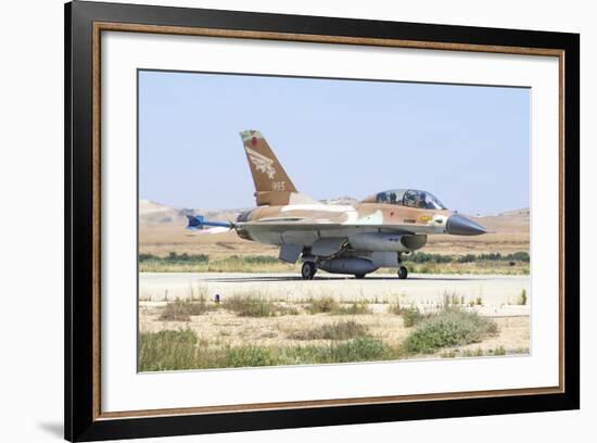 An Israeli Air Force F-16AB Netz Taxiing at Nevatim Air Force Base-Stocktrek Images-Framed Photographic Print