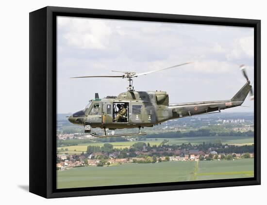 An Italian Air Force Ab-212Ico Helicopter over France-Stocktrek Images-Framed Premier Image Canvas