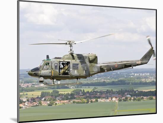 An Italian Air Force Ab-212Ico Helicopter over France-Stocktrek Images-Mounted Photographic Print