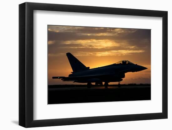 An Italian Air Force F-2000 Typhoon at Sunset-Stocktrek Images-Framed Photographic Print