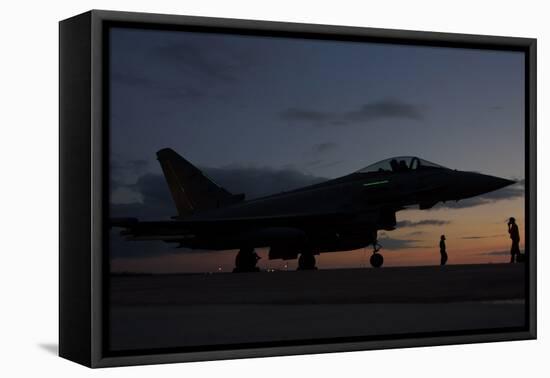 An Italian Air Force F-2000 Typhoon at Trapani Air Base, Italy-Stocktrek Images-Framed Premier Image Canvas