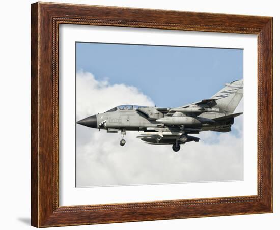 An Italian Air Force Panavia Tornado ECR Returns from a Mission over Libya-Stocktrek Images-Framed Photographic Print