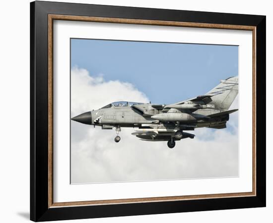 An Italian Air Force Panavia Tornado ECR Returns from a Mission over Libya-Stocktrek Images-Framed Photographic Print