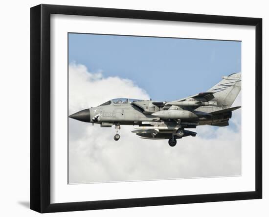 An Italian Air Force Panavia Tornado ECR Returns from a Mission over Libya-Stocktrek Images-Framed Photographic Print