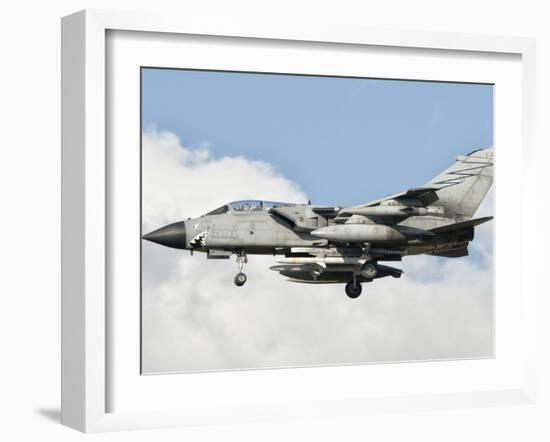 An Italian Air Force Panavia Tornado ECR Returns from a Mission over Libya-Stocktrek Images-Framed Photographic Print