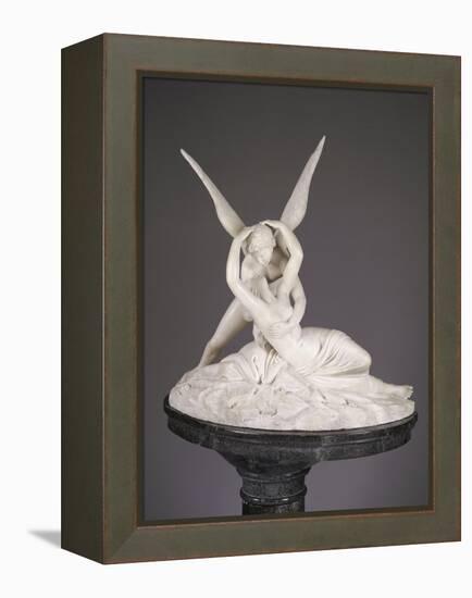 An Italian Alabaster Group Entitled Cupid and Psyche, Late 19th Century-Antonio Canova-Framed Premier Image Canvas