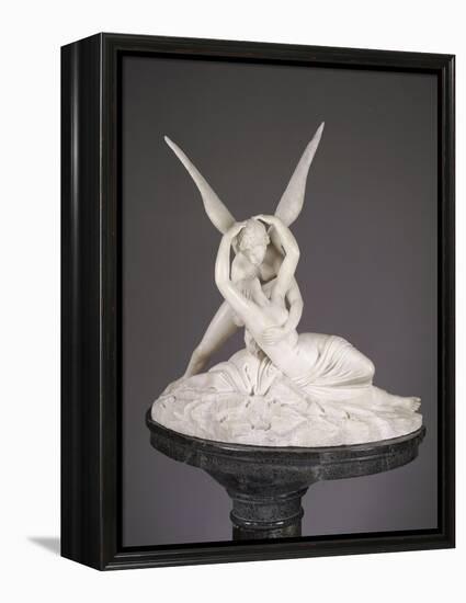 An Italian Alabaster Group Entitled Cupid and Psyche, Late 19th Century-Antonio Canova-Framed Premier Image Canvas