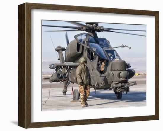 An Italian Army Agusta AW129 Mangusta Attack Helicopter-Stocktrek Images-Framed Photographic Print