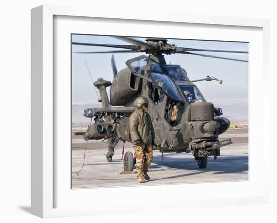 An Italian Army Agusta AW129 Mangusta Attack Helicopter-Stocktrek Images-Framed Photographic Print