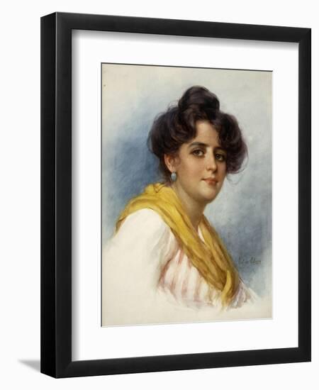 An Italian Beauty-Eugen Von Blaas-Framed Giclee Print