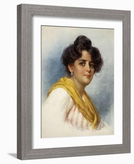 An Italian Beauty-Eugen Von Blaas-Framed Giclee Print