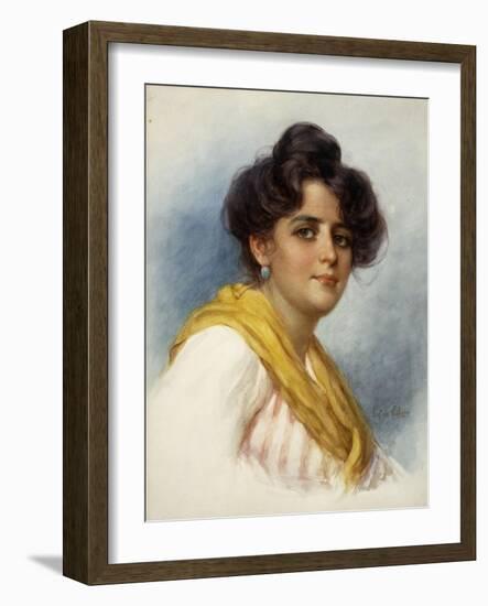 An Italian Beauty-Eugen Von Blaas-Framed Giclee Print