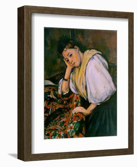 An Italian Girl, C.1900-Paul Cézanne-Framed Giclee Print