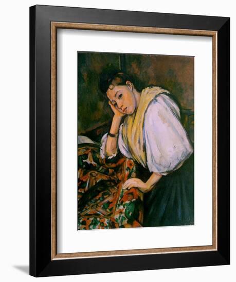 An Italian Girl, C.1900-Paul Cézanne-Framed Giclee Print