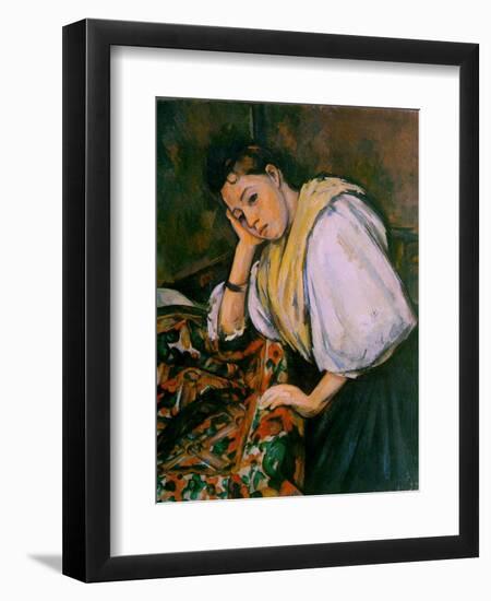 An Italian Girl, C.1900-Paul Cézanne-Framed Giclee Print