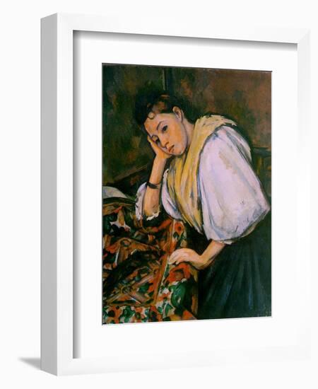 An Italian Girl, C.1900-Paul Cézanne-Framed Giclee Print