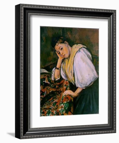 An Italian Girl, C.1900-Paul Cézanne-Framed Giclee Print