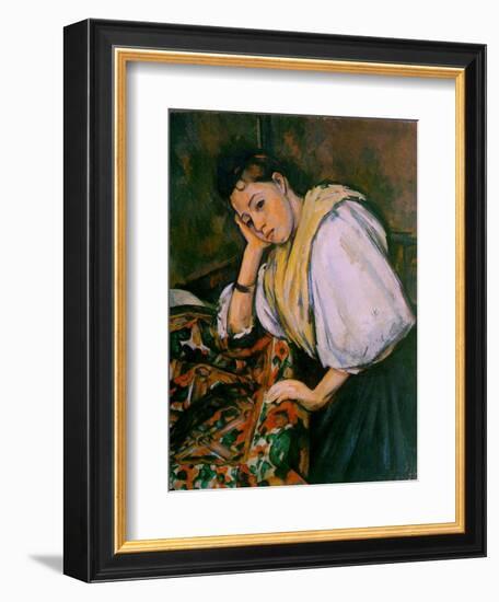 An Italian Girl, C.1900-Paul Cézanne-Framed Giclee Print