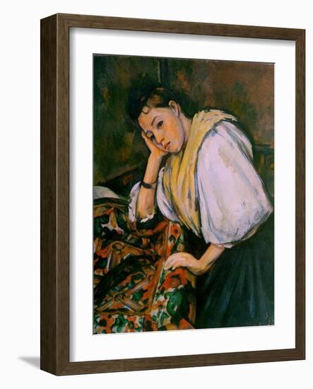 An Italian Girl, C.1900-Paul Cézanne-Framed Giclee Print