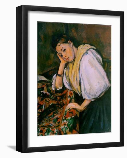 An Italian Girl, C.1900-Paul Cézanne-Framed Giclee Print