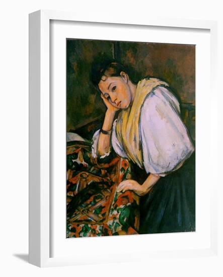 An Italian Girl, C.1900-Paul Cézanne-Framed Giclee Print