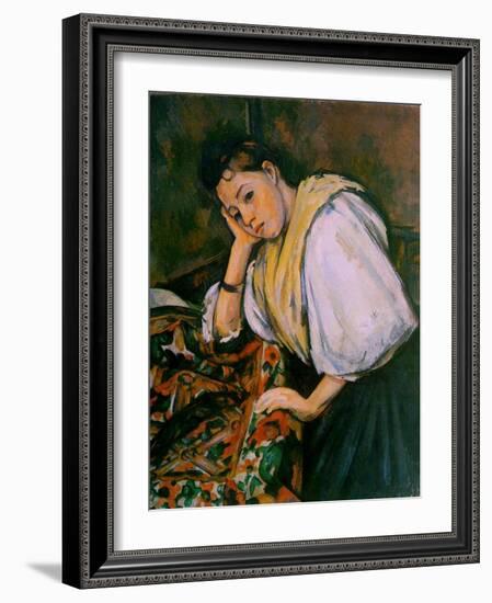 An Italian Girl, C.1900-Paul Cézanne-Framed Giclee Print