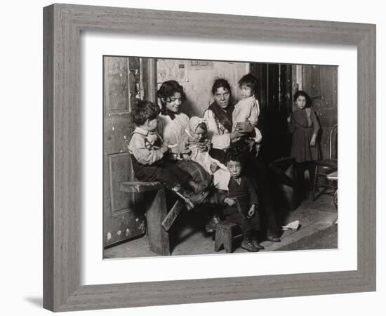 An Italian home near Hull House, Chicago, 1910-Lewis Wickes Hine-Framed Photographic Print