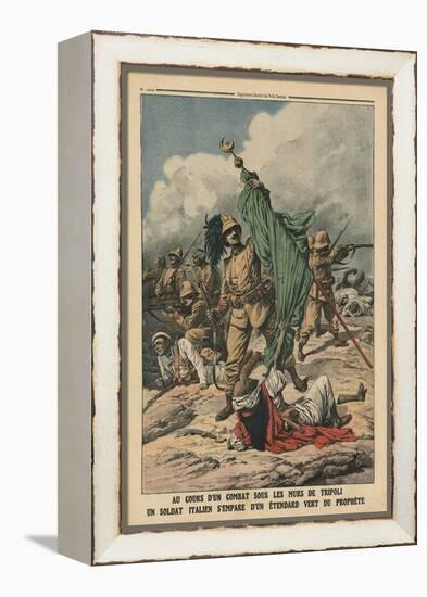 An Italian Soldier Seizing the Green Standard of Prophet Muhammed-French-Framed Premier Image Canvas