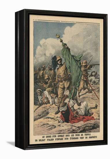 An Italian Soldier Seizing the Green Standard of Prophet Muhammed-French-Framed Premier Image Canvas