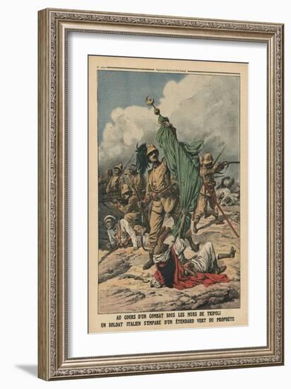 An Italian Soldier Seizing the Green Standard of Prophet Muhammed-French-Framed Giclee Print