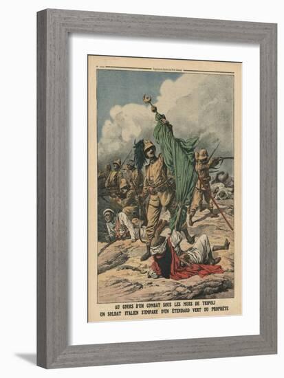 An Italian Soldier Seizing the Green Standard of Prophet Muhammed-French-Framed Giclee Print