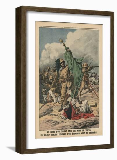 An Italian Soldier Seizing the Green Standard of Prophet Muhammed-French-Framed Giclee Print