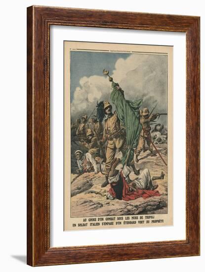 An Italian Soldier Seizing the Green Standard of Prophet Muhammed-French-Framed Giclee Print