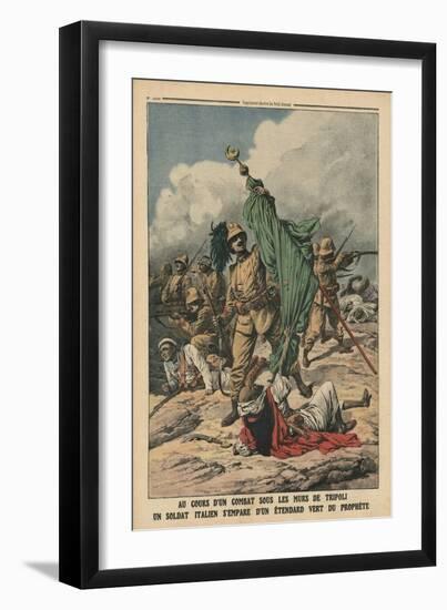 An Italian Soldier Seizing the Green Standard of Prophet Muhammed-French-Framed Giclee Print