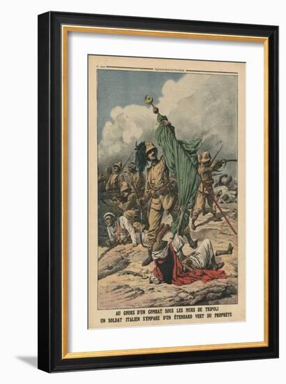 An Italian Soldier Seizing the Green Standard of Prophet Muhammed-French-Framed Giclee Print