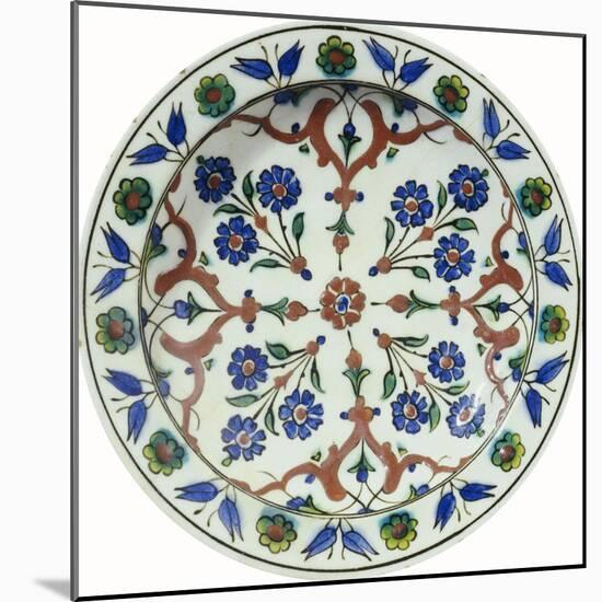 An Iznik Dish-null-Mounted Giclee Print