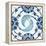 An Iznik Pottery Tile, with a Spiralling Floral Motif, Early 17th Century-null-Framed Premier Image Canvas
